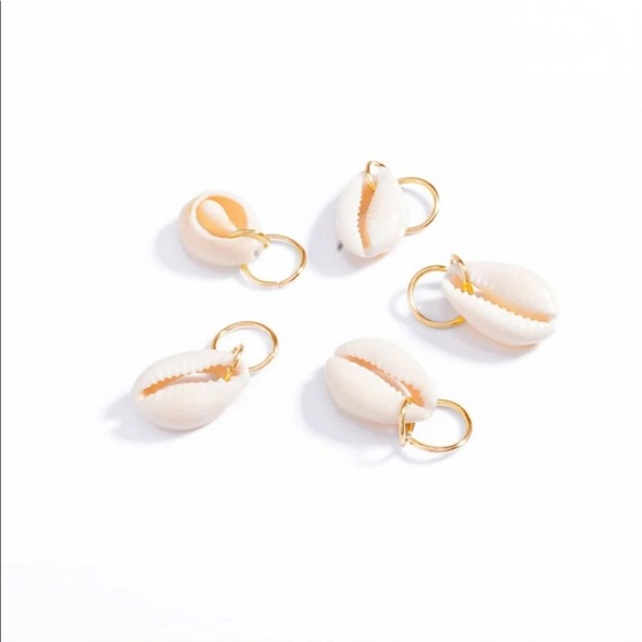 5 Pc. Shell Hair Rings - Picture 3 of 4